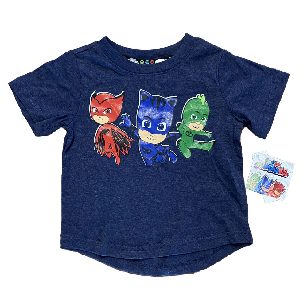 PJ Masks 3T T-shirt Short Sleeve NWT Owlette Catboy Gecko Blue Red Green